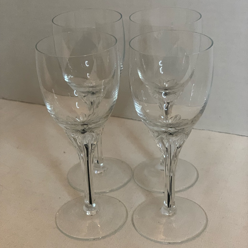BELFOR | Set of 4 | Black Core Crystal Cordial / Liqueur